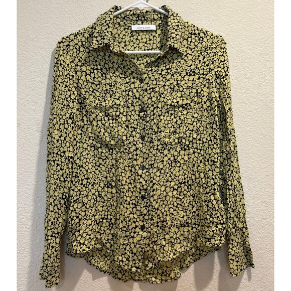 Samsoe Samsoe Yellow Buttercup Milly Aop 7201 Long Sleeve Blouse Size XS - Picture 3 of 8